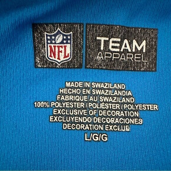 Carolina Panthers 1/4 Zip Pullover Jacket Men's NFL Team Apparel size L - Picture 5 of 6